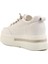 Beyaz Yüksek Taban Kadın Sneaker 25Y492 Z 4