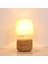 Mylamp Rose Bej Kumaş & Rattan Masa Lambası 30X50 cm 2