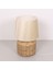 Mylamp Rose Bej Kumaş & Rattan Masa Lambası 30X50 cm 3