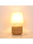 Mylamp Rose Bej Kumaş & Rattan Masa Lambası 30X50 cm 4