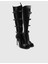 Junee Hakiki Deri Siyah Kadın Topuklu Çizme 1
