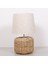 Mylamp Rose Kırçıllı Kumaş & Rattan Masa Lambası 30X50 cm 1