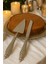 Pasta Bıçak ve Spatula Seti Modern 2'li Döküm Metal Kek Pasta Servis Seti Hediyelik (Kutulu) 1