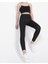 Kadın Siyah Disko Yüksek Bel Toparlayıcı Günlük Spor Şık Rahat Push Up Slim Fit Parlak Disco Tayt 1