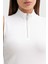 Pamuklu Slim Fit Fermuarlı Dik Yaka Logolu Top LV047C909GYAA Bayan Top LV047C909G Yaa 4