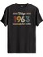 Klasik Vintage Tişört 1963 Tarihli Doğum Günü Hediyesi Bisiklet Yaka Vintage Tshirt 1