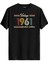 Klasik Vintage Tişört 1961 Tarihli Doğum Günü Hediyesi Bisiklet Yaka Vintage Tshirt 1