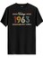 Klasik Vintage Tişört 1963 Tarihli Doğum Günü Hediyesi Bisiklet Yaka Vintage Tshirt 1