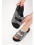 Siyah Beyaz Yazlık Kadın Terlik – Konforlu Çift Tokalı Tasarım 2