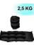 2,5 kg x 2 Adet El Ayak Ağırlığı Seti Kum Torbası 2.5 kg Kas Bilek I Ağırlık 1 Çift Siyah 1