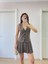Takım Görünümlu Yelekli Mini Elbise- Füme 3