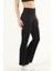 Kadın Siyah Ispanyol Paça Yüksek Bel Toparlayıcı Tayt Pantolon 1