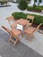 Ahşap Balkon Bahçe Mutfak Katlanır Masa Sandalye Takımı 5 Li Bistro Set Koruma Vernikli Piknikte 1
