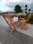 Ahşap Balkon Bahçe Mutfak Katlanır Masa Sandalye Takımı 5 Li Bistro Set Koruma Vernikli Piknikte 4