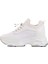 Beyaz Yüksek Taban Kadın Sneaker 6064 Z 2