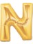 N Harf Folyo Balon Altın Renk 40 İnç 1