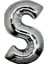 S Harf Folyo Balon Gümüş Renk 40 İnç 1