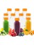 10 Adet 1000 ml Smoothie Detoks Şişesi Şeffaf Plastik Sızdırmaz Kapak Köşeli Meyve Suyu Şişesi 4