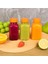 10 Adet 1000 ml Smoothie Detoks Şişesi Şeffaf Plastik Sızdırmaz Kapak Köşeli Meyve Suyu Şişesi 6