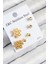 316L Çelik Zirkon Taşlı Kar Tanesi Model Gold Renk Kadın Set Küpe 1