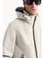 Erkek Gri Kapüşonlu Su İtici Rüzgar Geçirmez Hafif Mevsimlik Comfort Fit Mont A52Y6036 2
