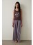 Kahverengi Istanbul Kardeleni Çizgili Bisiklet Yaka Askılı Pamuklu Pijama Takımı - Inspired By Flora 2