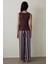 Kahverengi Istanbul Kardeleni Çizgili Bisiklet Yaka Askılı Pamuklu Pijama Takımı - Inspired By Flora 10