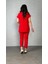 Aknbutik Kadın Kısa Kollu Yuvarlak Yaka Aerobin Bluz ve Pantolon Ikili Takım 3