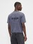 Erkek Mavi Heavyweight Crop Grafik T-Shirt 1