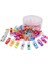 Premium Plastik Klipler 100 Paket Dikiş Klipsleri ve Teneke Kutu, Çeşitli Renkler, 1 Dikiş Bant Memperi (Yurt Dışından) 1
