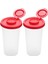 2 Büyük Tuz ve Biber Shaker Nem Kanıtı, Kırmızı Kapaklı Tuz Çalkalayıcı Plastik Hava Etki Baharat Kavanoz Dispenser (Yurt Dışından) 2
