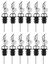 Ağırlıklı Paslanmaz Çelik Dökümciler Zeytin Yağı Dispenser Spout Likör Şişeleri Pourers Otomatik Flip Yağ Dispenseri (Gümüş, 12 Pcs) (Yurt Dışından) 1