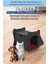 Ahşap Büyük Kedi Yatağı Premium Kalite Siyah Kedi Evi 50X35 cm Parlak Boyalı Merdivenli Model 7