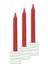 Mumluk Şamdan 3 Adet Tealight ve Ince Mum Uyumlu Spiral Model 6