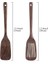 Ahşap Spatula ve Yemek Yemekleri Için Yuvalı Spatula, Siyah Ceviz Uzun Tutuklu Ahşap ve Yapışmaz Tencere Için Yuvalı Turner (Yurt Dışından) 2