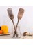 Ahşap Spatula ve Yemek Yemekleri Için Yuvalı Spatula, Siyah Ceviz Uzun Tutuklu Ahşap ve Yapışmaz Tencere Için Yuvalı Turner (Yurt Dışından) 3