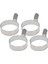4 Pcs Yumurta Kızartma Halkaları Paslanmaz Çelik Omlet Model Krep Halkaları Mükemmel Daire Yuvarlak Yuvarlak Kızarmış Palık Kalıplı Sap Sap (Yurt Dışından) 1