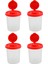 4pcs Tuz ve Biber Shakers Nem Kanıtı Kırmızı Kapaklı Tuz Çalkalayıcı Plastik Hava Etki Baharat Kavanoz Dispenser (Yurt Dışından) 1