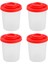 4pcs Tuz ve Biber Shakers Nem Kanıtı Kırmızı Kapaklı Tuz Çalkalayıcı Plastik Hava Etki Baharat Kavanoz Dispenser (Yurt Dışından) 2