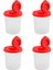 4pcs Tuz ve Biber Shakers Nem Kanıtı Kırmızı Kapaklı Tuz Çalkalayıcı Plastik Hava Etki Baharat Kavanoz Dispenser (Yurt Dışından) 3