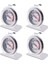 4pc Buzdolabı Termometresi, Dondurucu Buzdolabı Için Kırmızı Gösterge Termometresi ile Asılı Kanca ve Stand (Yurt Dışından) 3
