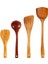 4pcs Ahşap Kürek Kaşık Non Sopa Ahşap Uzun Pirinç Spatula Mutfak Pişirme Emir El Ele Kızartma Araçları Setleri (Yurt Dışından) 1