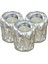Mumluk Şamdan 3 Adet Tealight Uyumlu Üçlü Orta Erimiş Mum Model 6