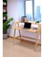 Bambu Masif Çalışma Masası 1 Raflı Kitaplıklı Ofis Bilgisayar Masası DB-0030 3