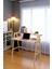 Bambu Masif Çalışma Masası 1 Raflı Kitaplıklı Ofis Bilgisayar Masası DB-0030 4