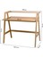 Bambu Masif Çalışma Masası 1 Raflı Kitaplıklı Ofis Bilgisayar Masası DB-0030 7