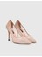 Gkri Hakiki Deri File Bej Kadın Topuklu Ayakkabı 1