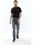 Erkek Koyu Mavi Regular Fit Jean Pantolon 3