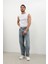Erkek Skater Fit Jean Pantolon Buz Mavisi 2