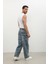 Erkek Skater Fit Jean Pantolon Buz Mavisi 5